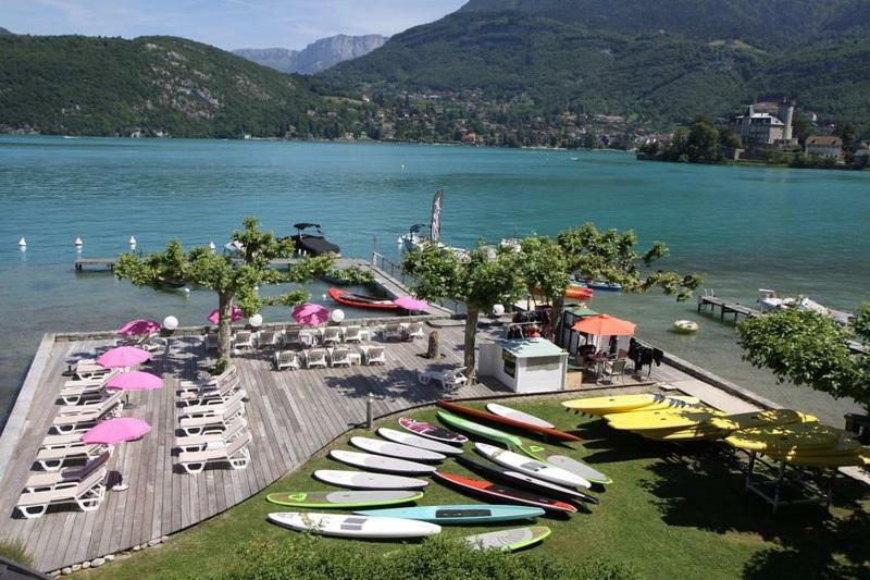La Baie Des Voiles 3 Chambres 4 A 6 Personnes Au Bord Du Lac Plage Privee Duingt Kültér fotó